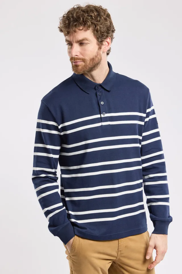 armor-lux-polo-ray-homme-manches-longues-coton-rustique-2 image 1
