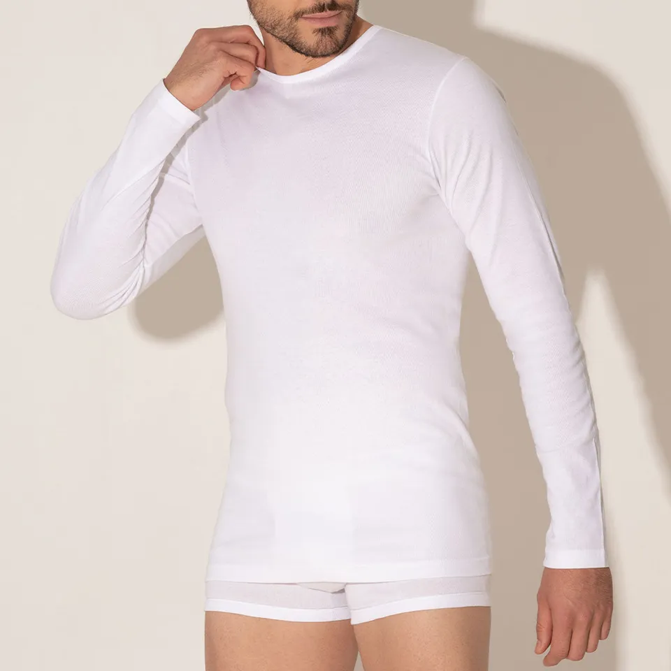 eminence-t-shirt-col-rond-manches-longues-homme-pur-coton-premium-328 image 1