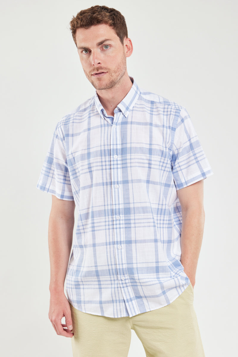 armor-lux-chemise-manches-courtes-homme-coton-carreaux image 1