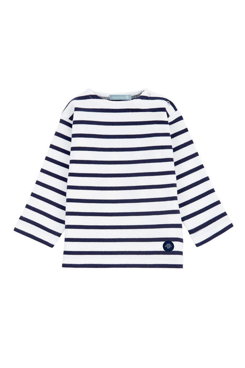 armor-lux-marini-re-loctudy-baby-coton-peign-3-pressions image 1