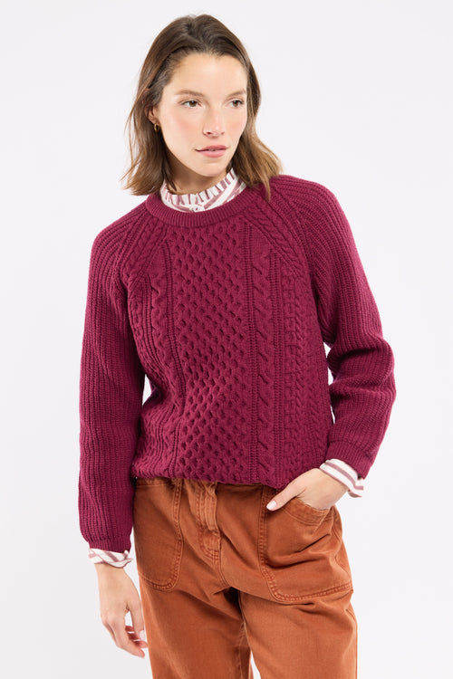 armor-lux-fouesnant-pull-irlandais-aran-femme-laine image 2