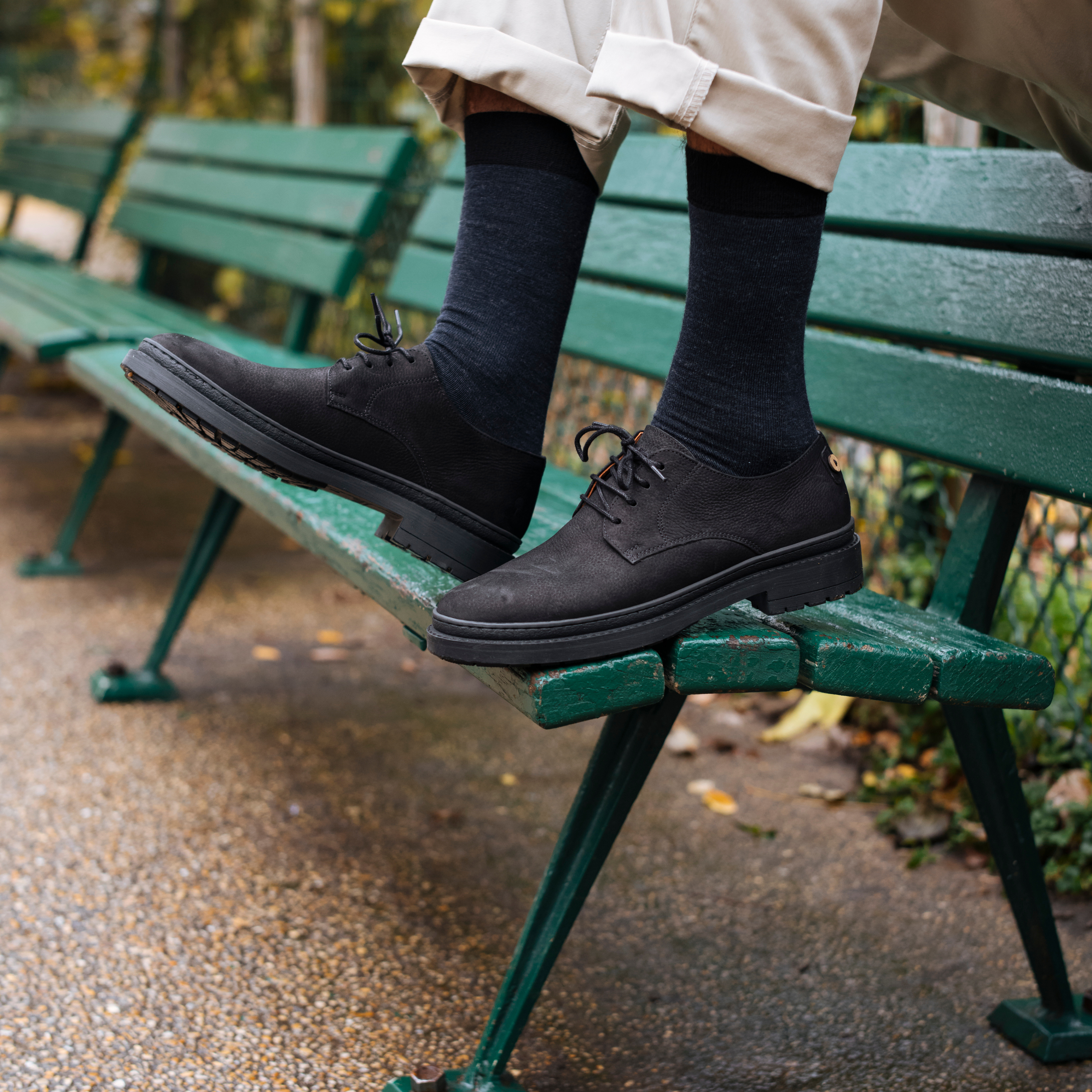 archiduchesse-chaussettes-en-laine-bleu-mi-haute-cocooning image 8