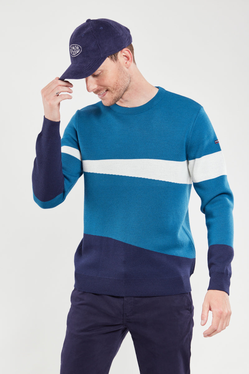 armor-lux-pull-jacquard-homme-laine-acrylique-horizon image 5
