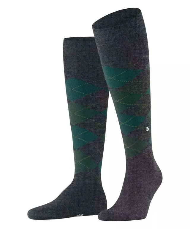 burlington-edinburgh-chaussettes-homme-laine-vierge-argyle-respirant image 1