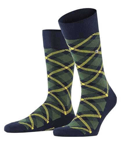 burlington-tartan-chaussettes-homme-coton-bleu-marine image 6