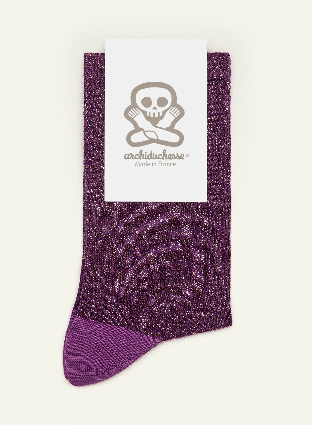 archiduchesse-paillet-e-ultra-violet-chaussette-courte-lurex image 3