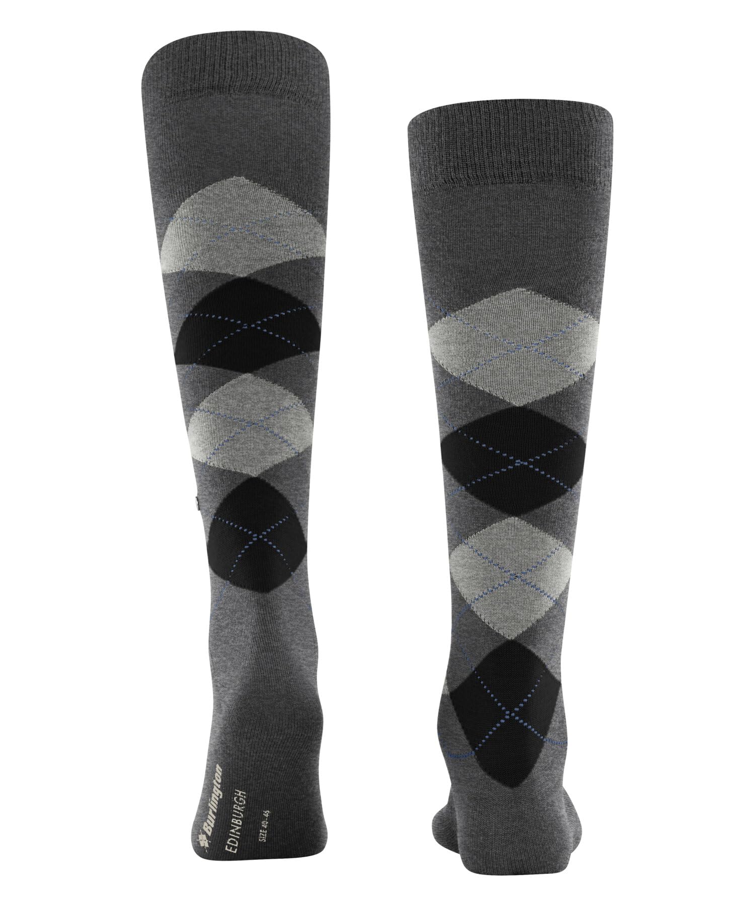 burlington-edinburgh-chaussettes-longues-homme-laine-gris-asphalt-melange-40-46 image 2