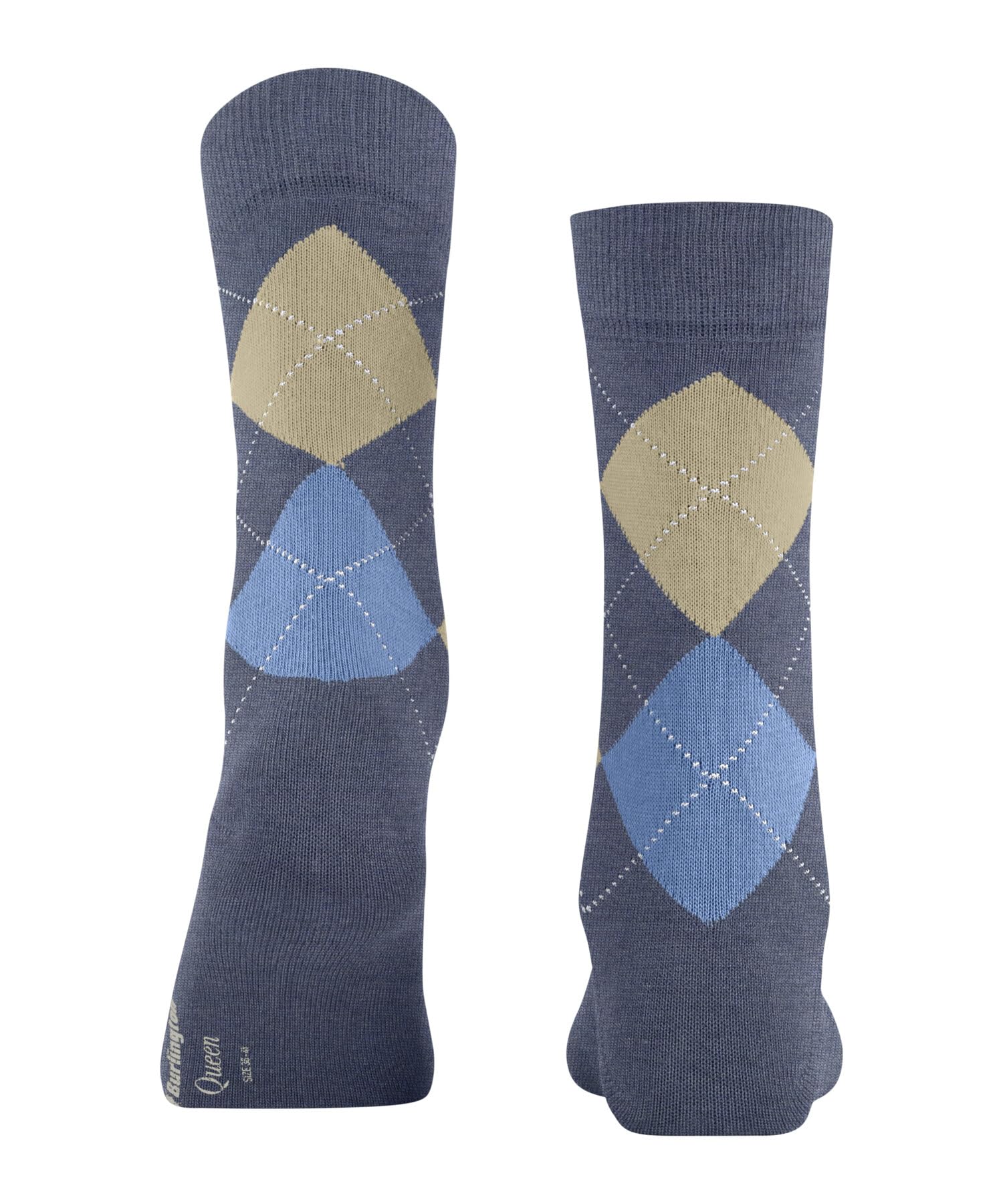 burlington-queen-chaussettes-femme-coton-fantaisie-bleu-light-jeans-6662-36-41 image 2
