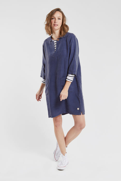 armor-lux-robe-tunique-h-ritage-en-lin-col-marin image 7