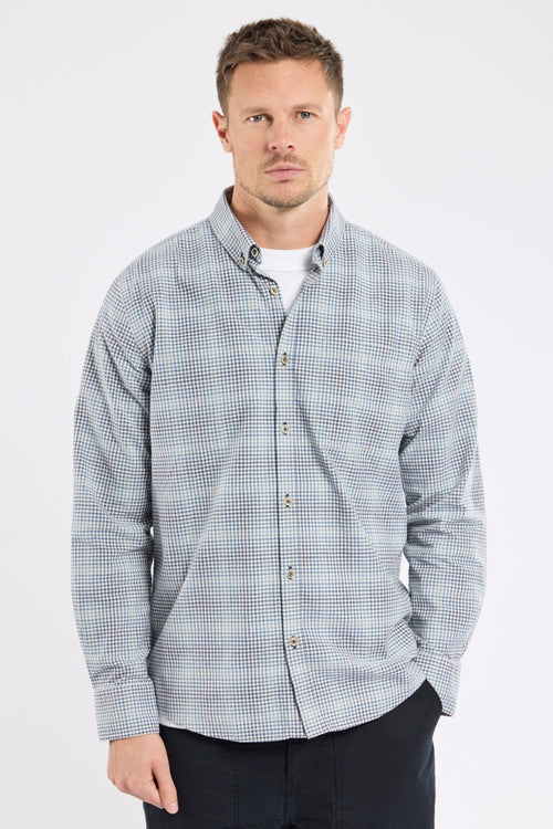 armor-lux-chemise-carreaux-h-ritage-coupe-droite-coton-et-lin-manches-longues image 2