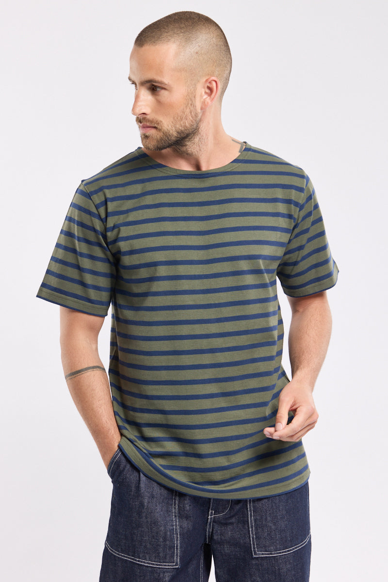 armor-lux-marini-re-homme-manches-courtes-coton-lourd-col-rond image 1