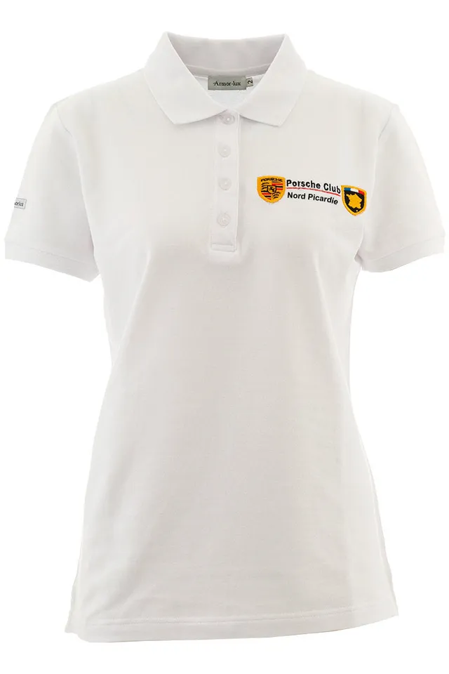 armor-lux-polo-porsche-club-femme-blanc-coton-piqu-manches-courtes image 1