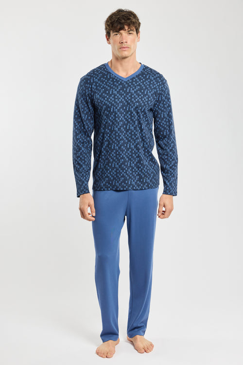 armor-lux-h-ritage-pyjama-v-interlock-coton-homme image 2