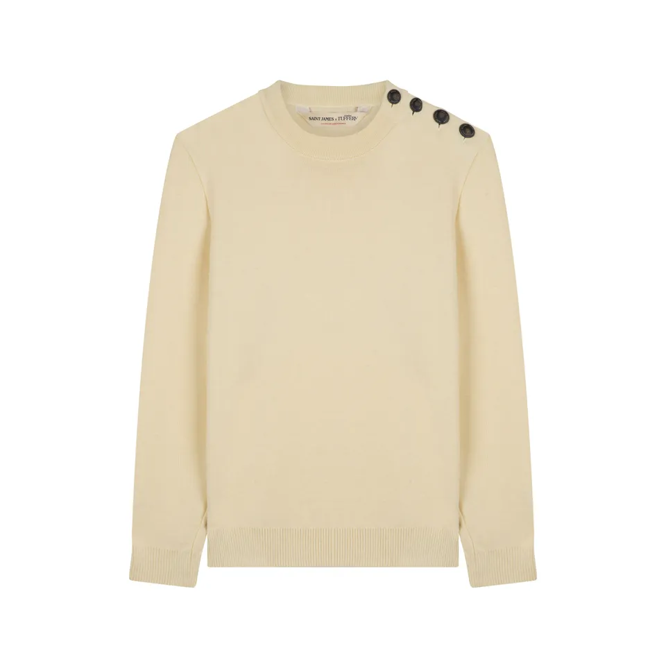 atelier-tuffery-patrimoine-pull-homme-laine-cru-saint-james-x-tuffery image 1