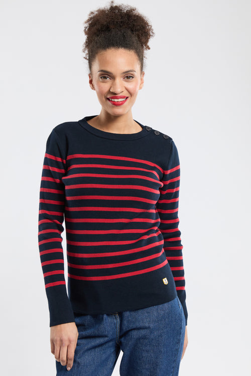 armor-lux-groix-pull-marin-coton-col-rond image 2