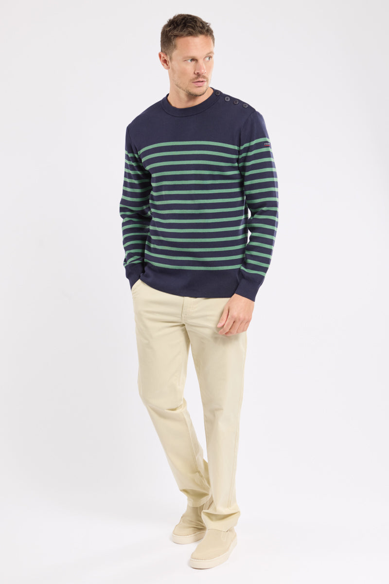 armor-lux-pull-marin-ray-groix-homme-coton-boutons-corozo image 3
