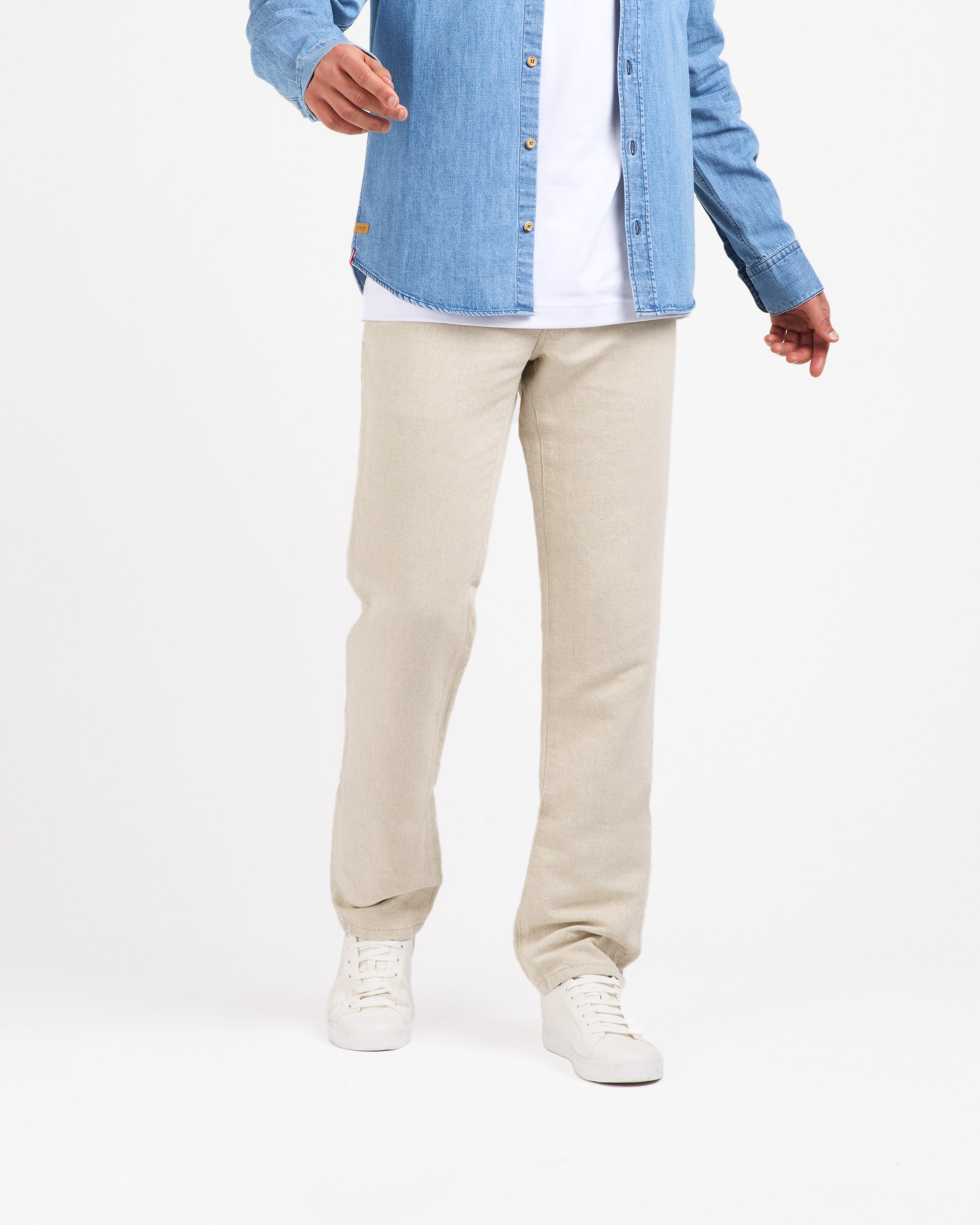 atelier-tuffery-chino-ernest-homme-droit-ajust-chanvre-naturel image 2