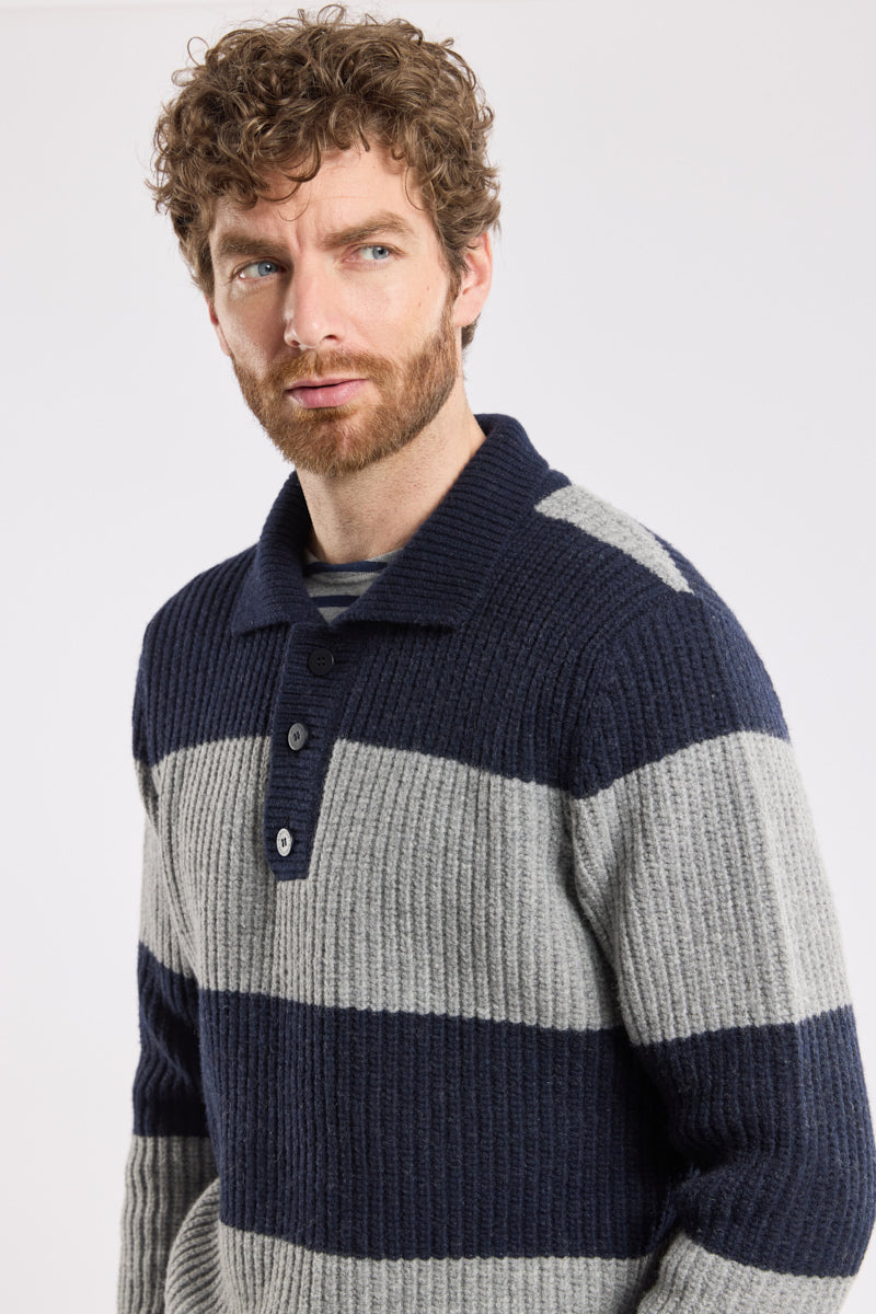 armor-lux-pull-col-polo-heritage-homme-laine image 6