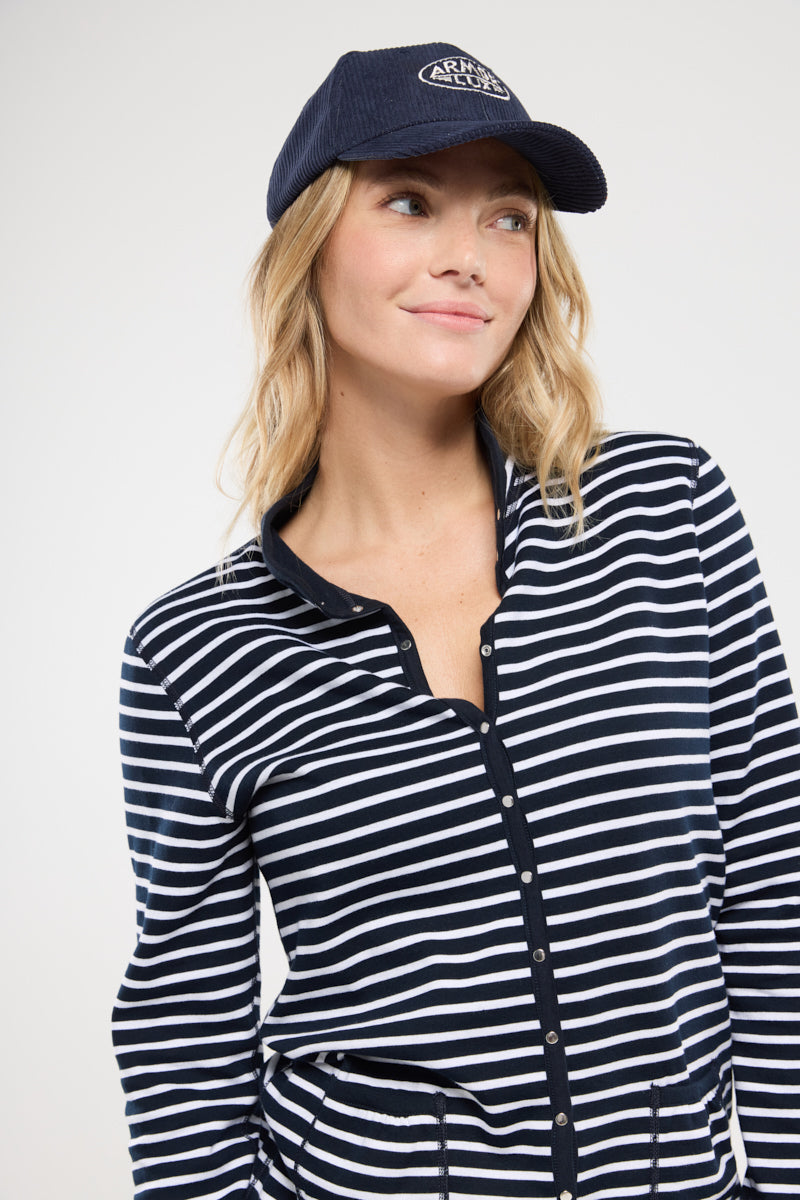 armor-lux-veste-r-versible-femme-ray-e-coton-235g-m image 4