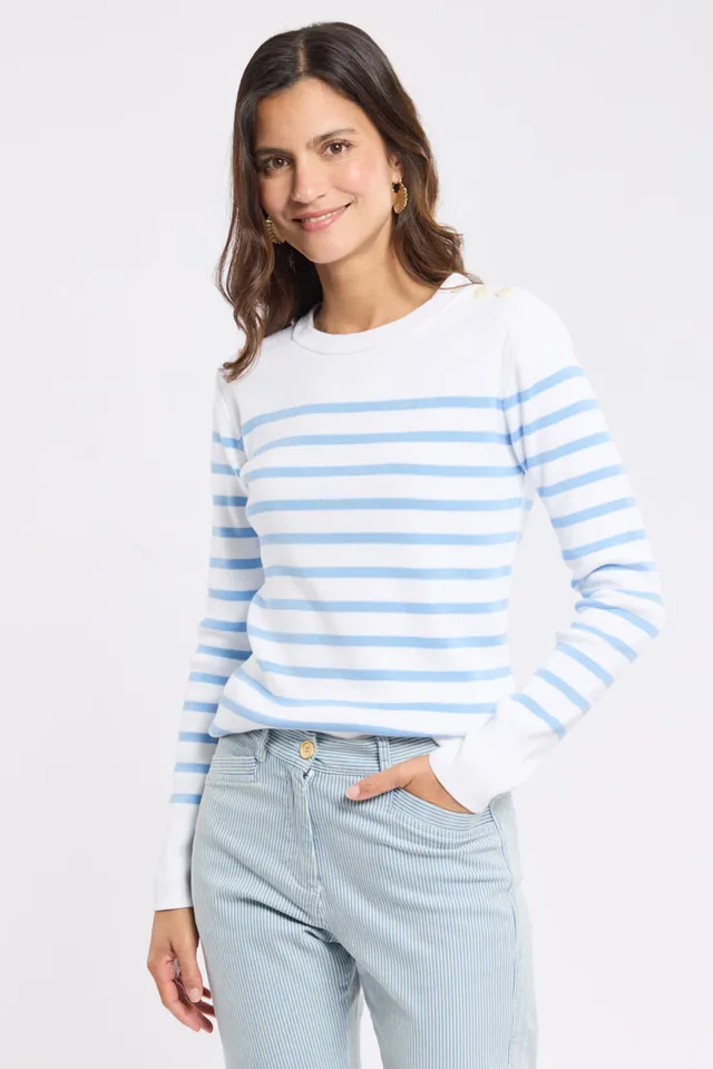 armor-lux-pull-marin-ray-groix-femme-coton-3 image 1