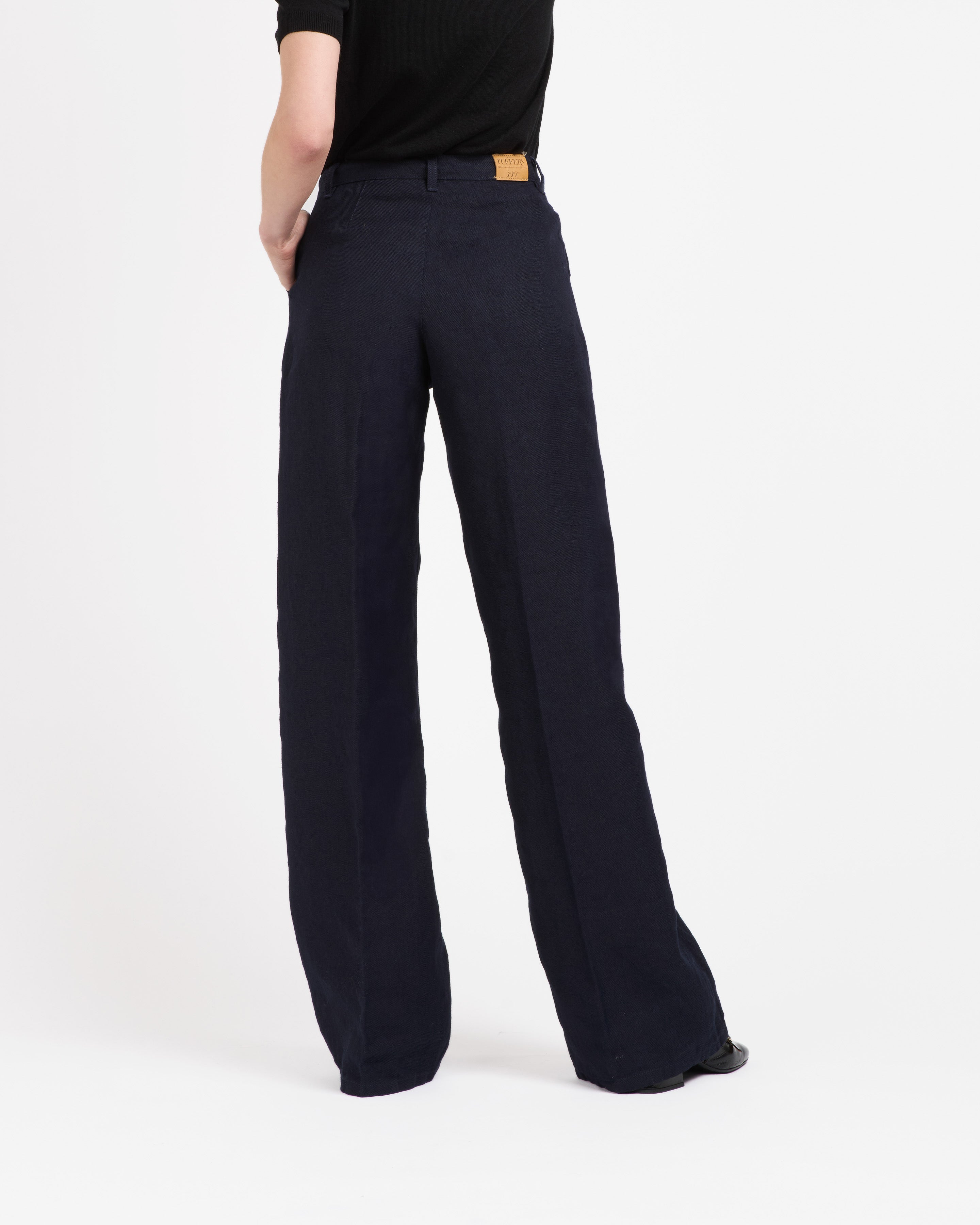 atelier-tuffery-gabi-pantalon-femme-large-taille-haute-lin-fran-ais-indigo image 4