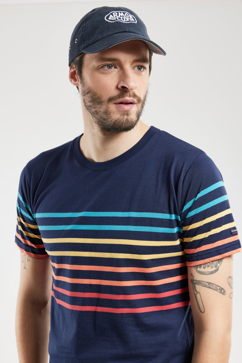 armor-lux-t-shirt-ray-coton-l-ger-homme image 2