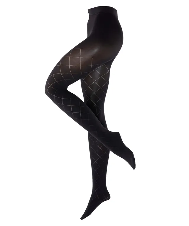 burlington-check-couture-collants-femme-opaque-argyle-noir-40-42 image 1