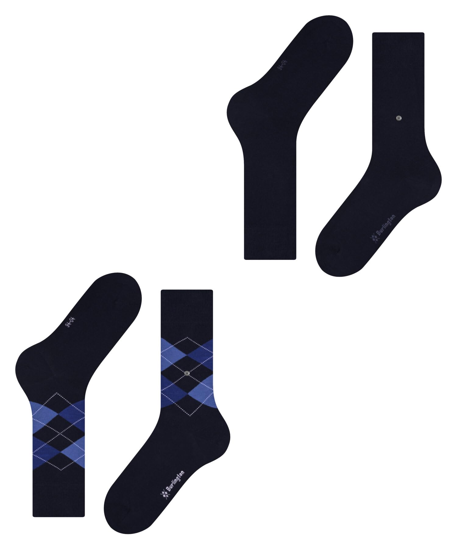 burlington-everyday-argyle-mix-chaussettes-homme-2-paires-bleu-marine-6121-40-46 image 6