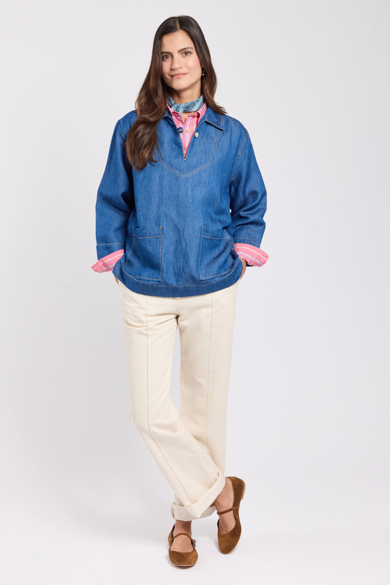 armor-lux-vareuse-denim-heritage-lyocell-et-lin-femme image 3