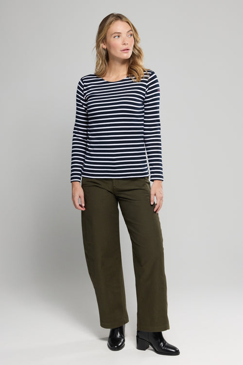 armor-lux-lesconil-marini-re-manches-longues-coton-interlock-col-bateau image 4