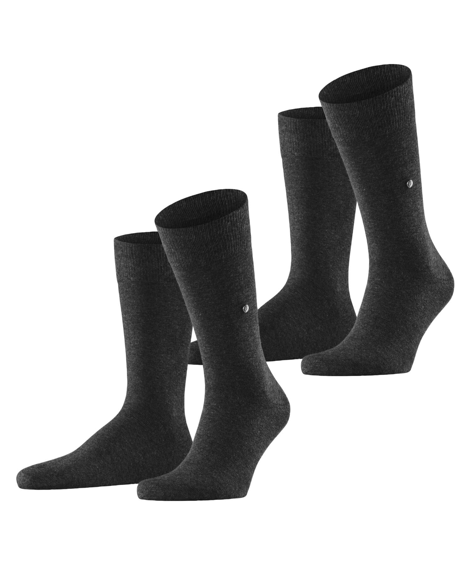 burlington-everyday-chaussettes-homme-coton-lot-2-paires-gris-anthracite-40-46 image 1