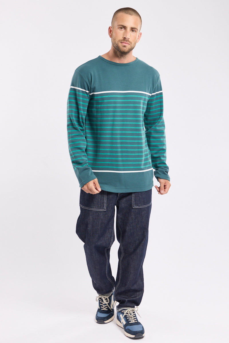 armor-lux-marini-re-manches-longues-homme-coton-interlock-rayures-plac-es image 2