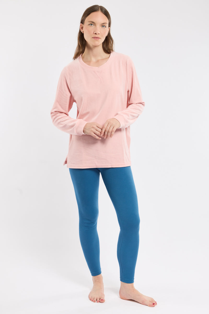 armor-lux-sweat-velours-femme-coupe-oversize-coton image 3