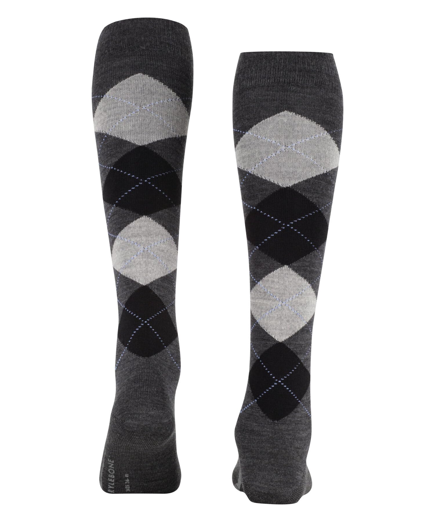 burlington-marylebone-w-kh-chaussettes-longues-femme-laine-gris-asphalt-3180 image 2