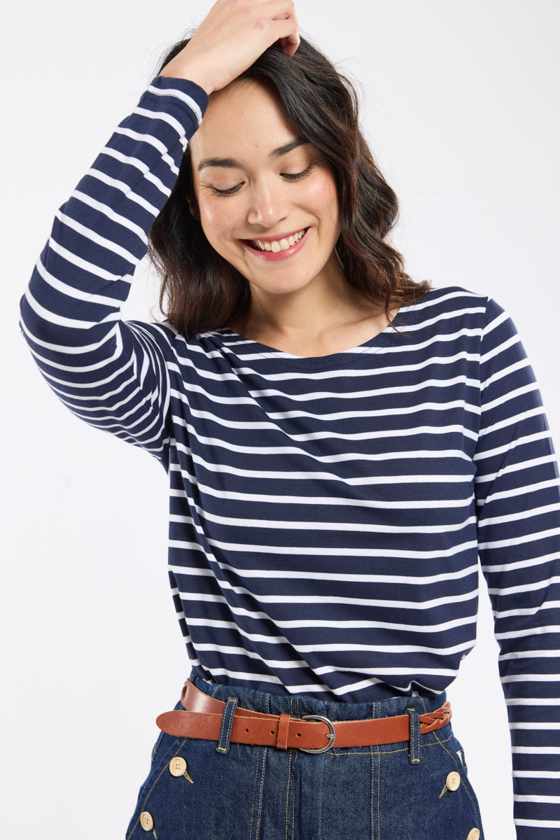 armor-lux-marini-re-classe-de-mer-femme-coton-l-ger-manches-longues image 2