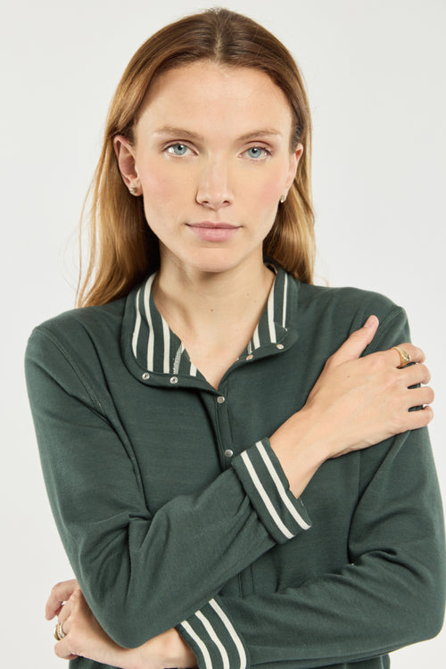 armor-lux-veste-r-versible-femme-coton-vert-beige-ray image 3