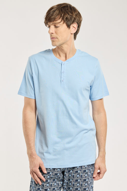 armor-lux-pyjama-court-homme-coton-l-ger-pois image 5