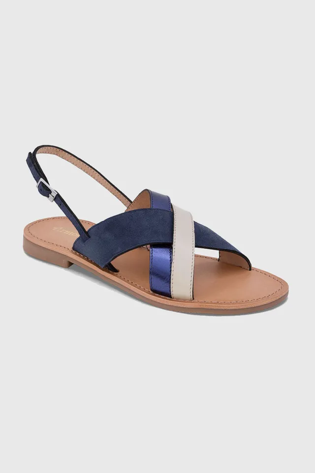 armor-lux-sandales-benodet-femme-cuir-marine image 1