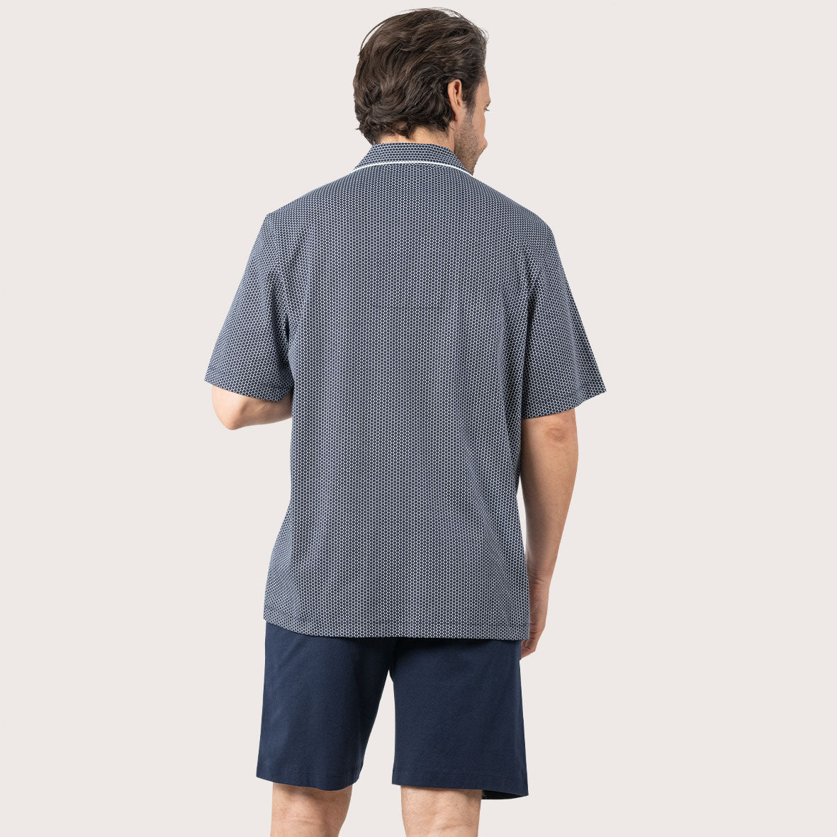 eminence-pyjama-court-ouvert-homme-business-short-marine image 4