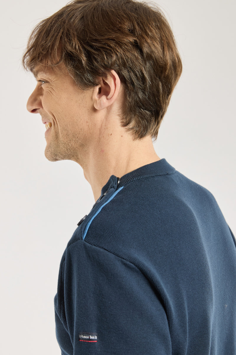 armor-lux-pull-marin-uni-homme-groix-coton image 2