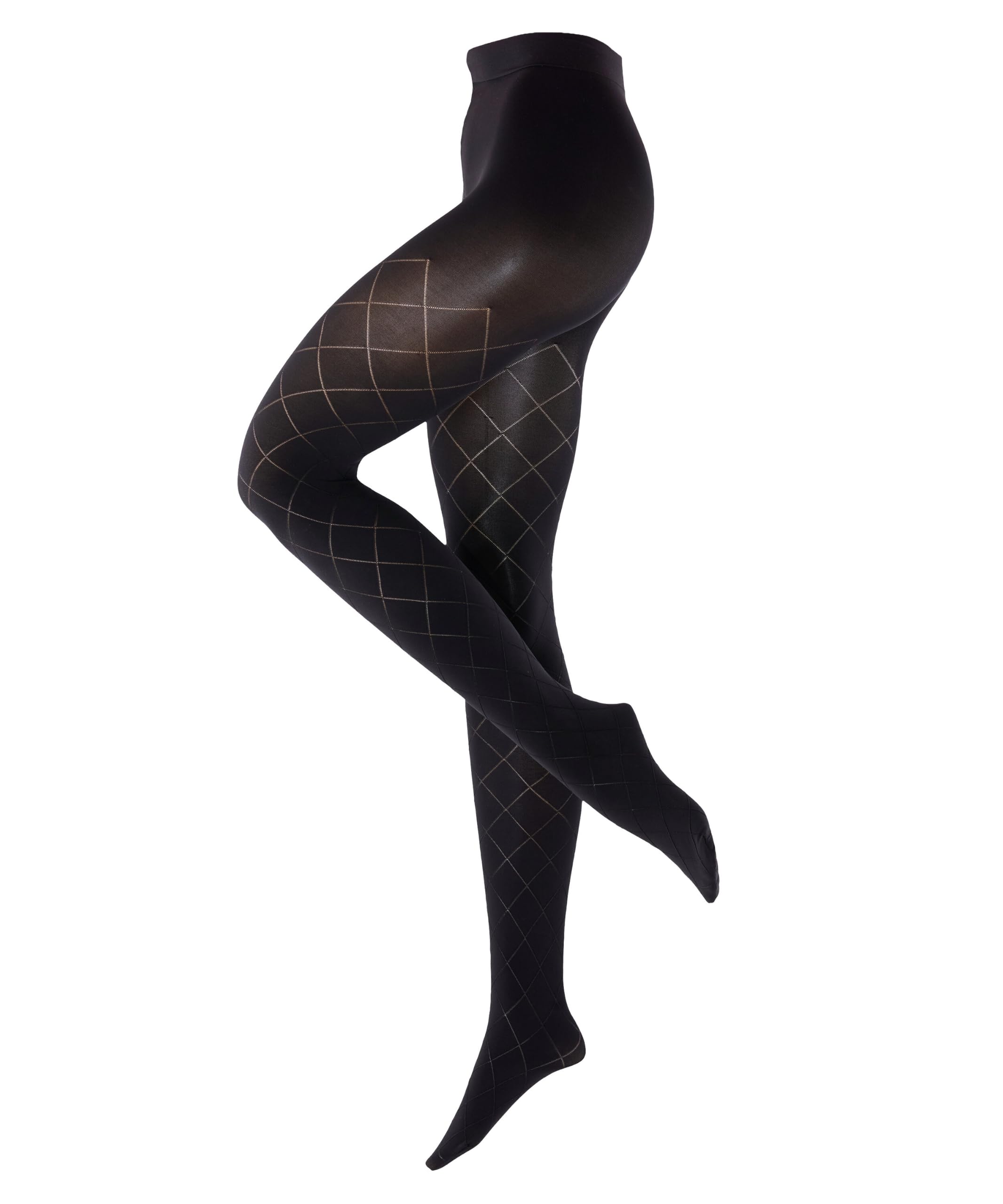 burlington-check-couture-collants-femme-opaque-argyle-noir-40-42 image 1