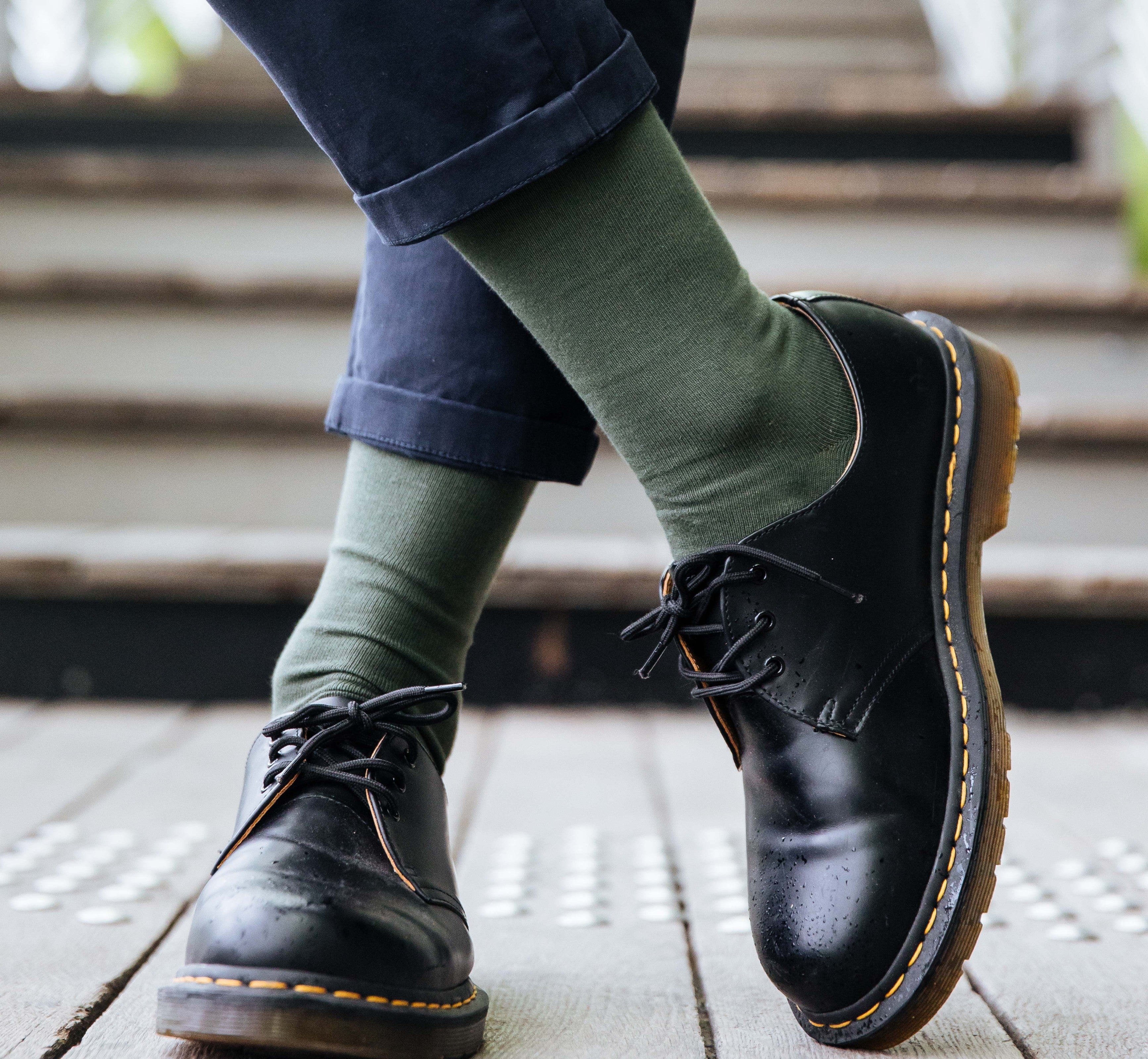 archiduchesse-de-ville-en-kakimini-chaussettes-coton-mi-mollet image 5