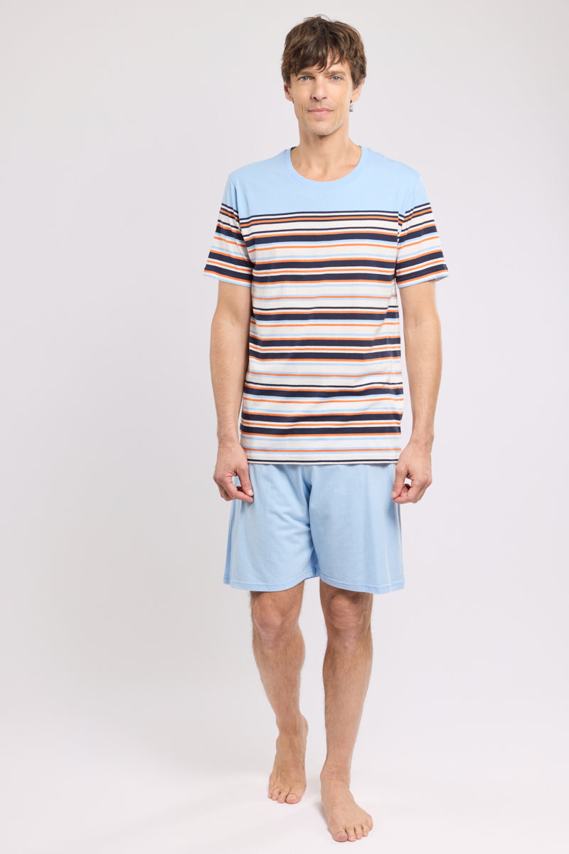 armor-lux-pyjama-short-ray-homme-coton-l-ger-jersey image 3