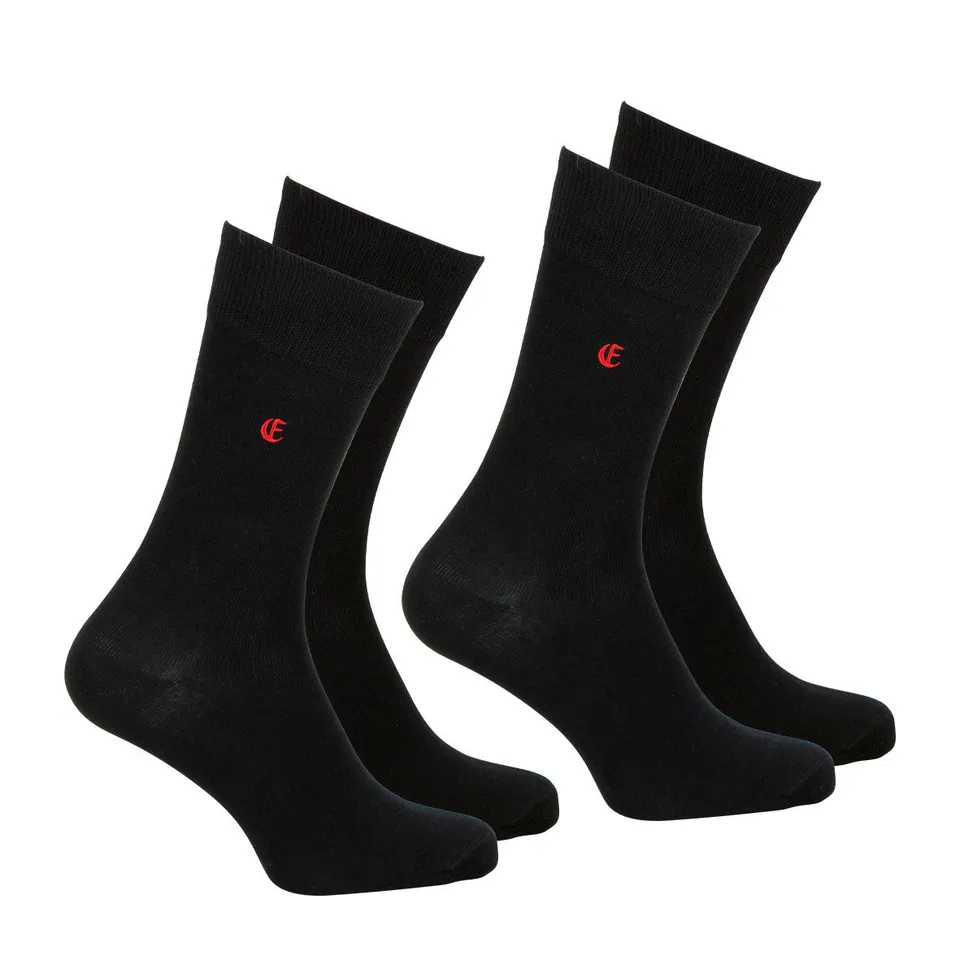 eminence-signature-lot-de-2-paires-de-chaussettes-mi-hautes-coton-peign image 1