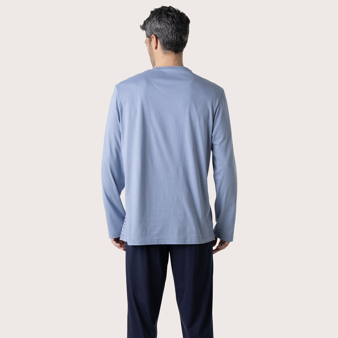 eminence-pyjama-long-fait-en-france-jersey-coton-ray-homme image 3