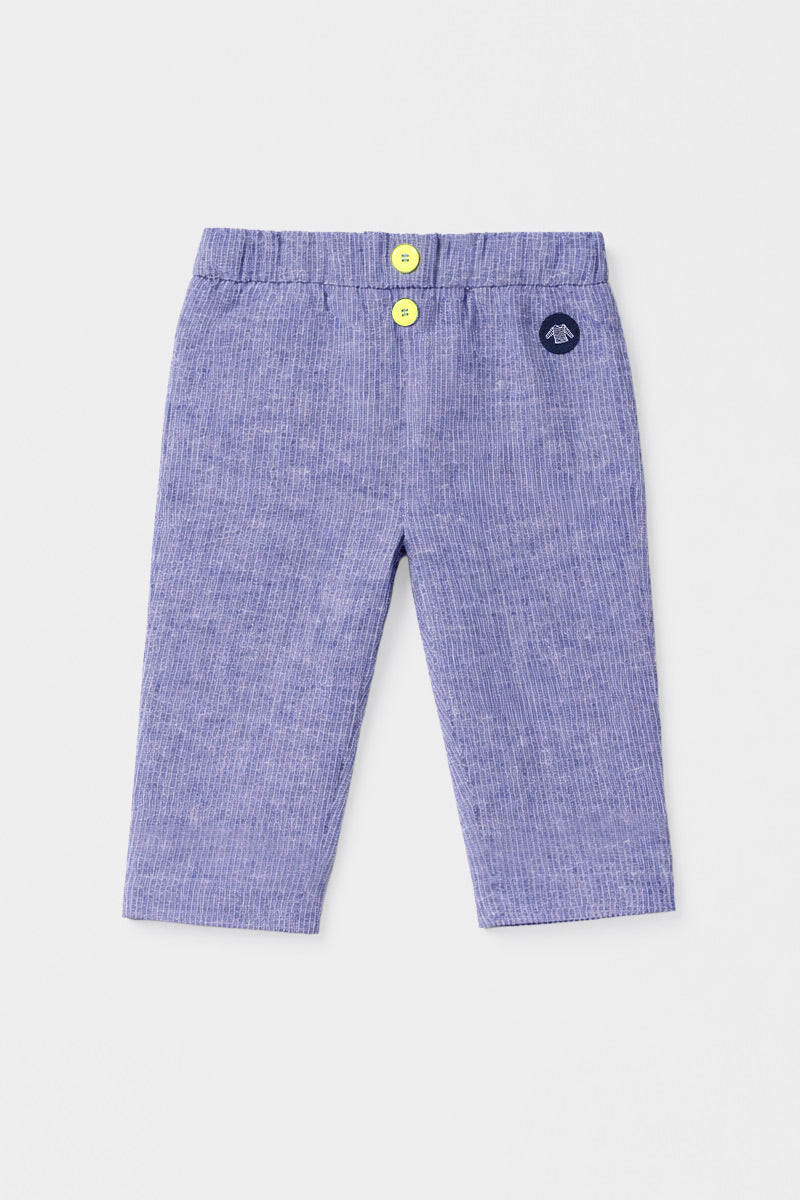 armor-lux-pantalon-baby-coton-et-lin-fines-rayures image 1