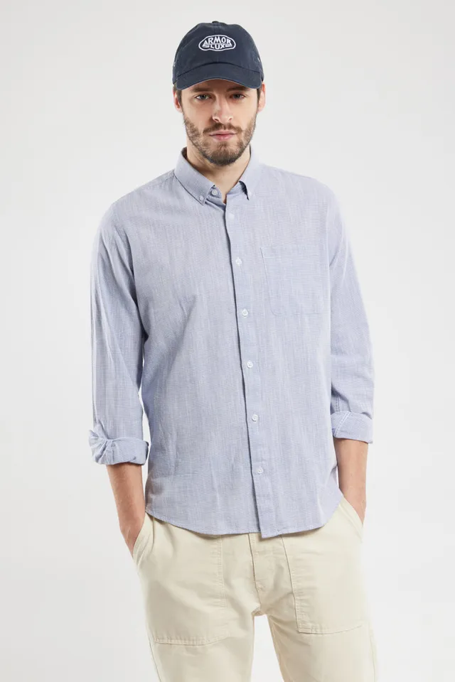 armor-lux-chemise-fines-rayures-h-ritage-coton-homme image 1