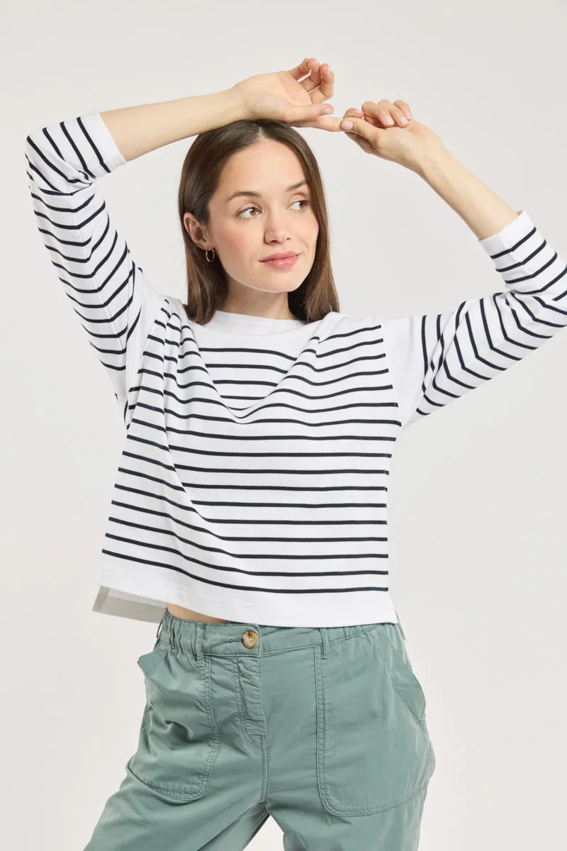 armor-lux-marini-re-coton-pais-femme-manches-longues image 1