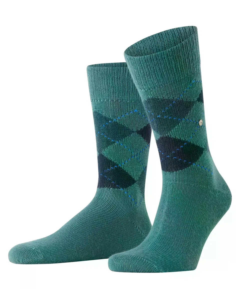 burlington-preston-chaussettes-homme-chaudes-fantaisie-vert-amazonia-7676-40-46 image 1