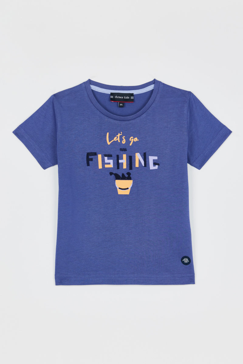armor-lux-t-shirt-enfant-let-s-go-fishing-coton-2 image 3